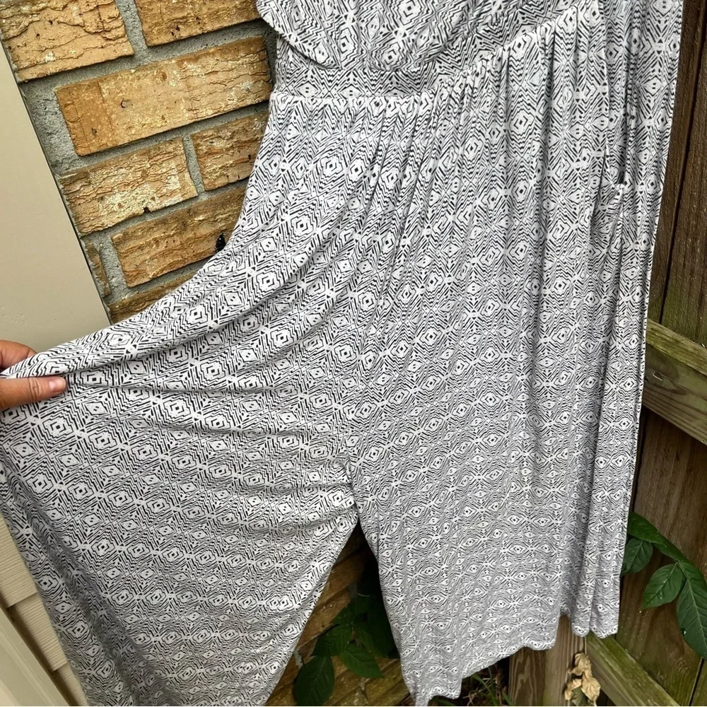 Maeve by Anthropologie One Shoulder Gray Wide Leg Jumpsuit